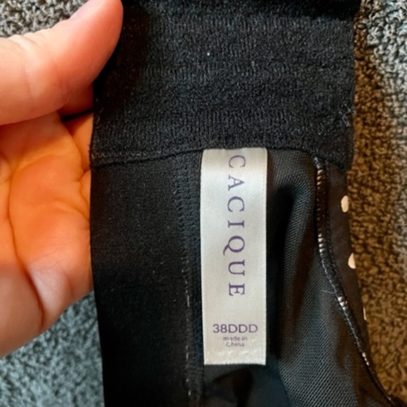 Lane Bryant / Casique Cooling No Wire Black & White Polka Dot Bra! 38ddd - Picture 4 of 4